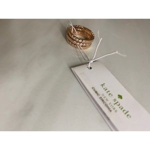 NWT 💕💎 Kate Spade Cz Ring/MIDI set sz 6